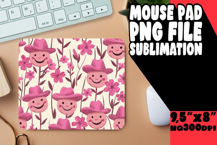 Charming Watercolor Mouse Pad PNG