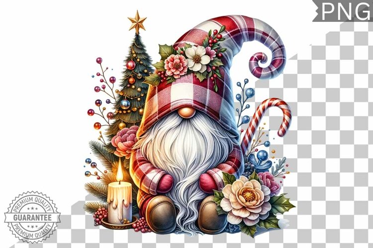Christmas Gnome Sublimation - Clipart PNG Design