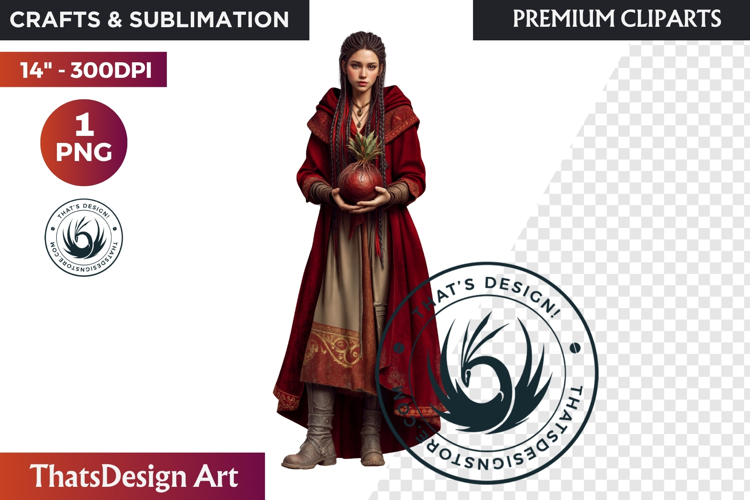 Fantasy Autumn Guardian - Epic Fall Character Clipart PNG
