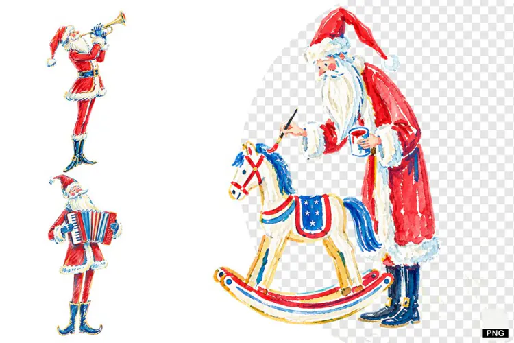 Quirky Santa PNG