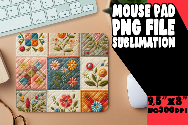 Whimsical Desk Pad Sublimation, Patchwork