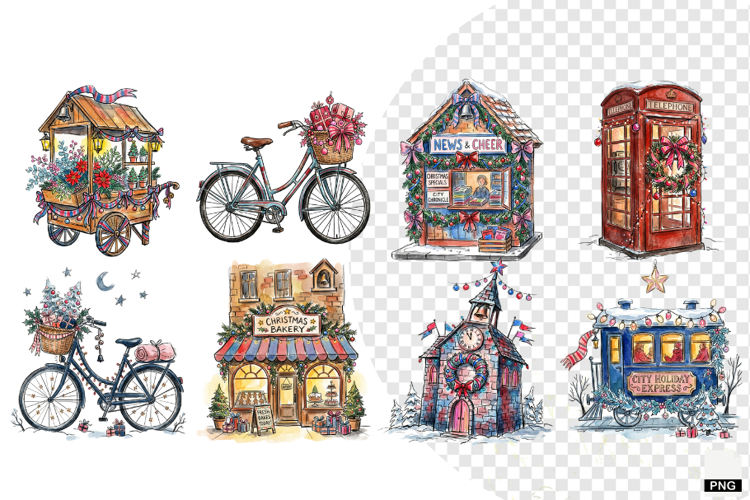 Whimsical Christmas Days Clipart