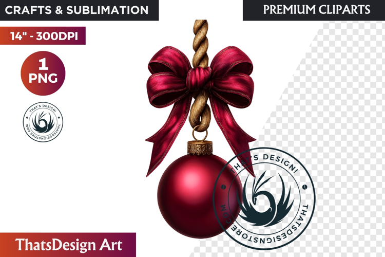 Christmas Baubles Clipart, Festive Holiday Ornaments PNG