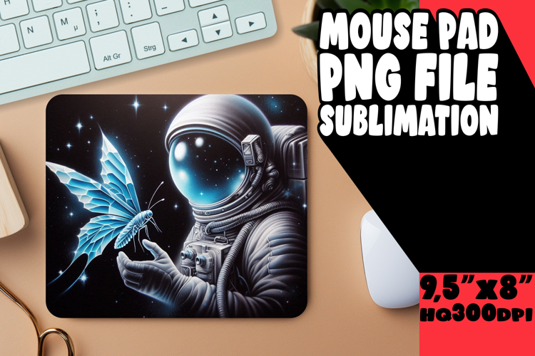 COZY MOUSE MAT INSPIRATIONAL SUBLIMATION, Astronaut