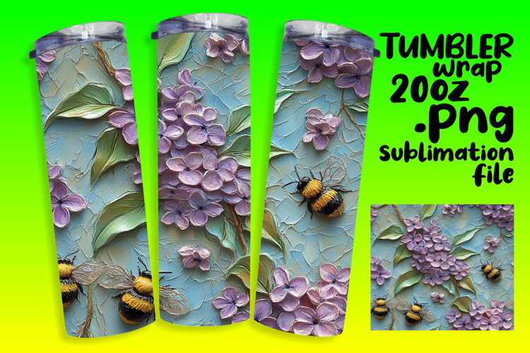 Creative 20oz Artwork for Sublimation , 3D Flower