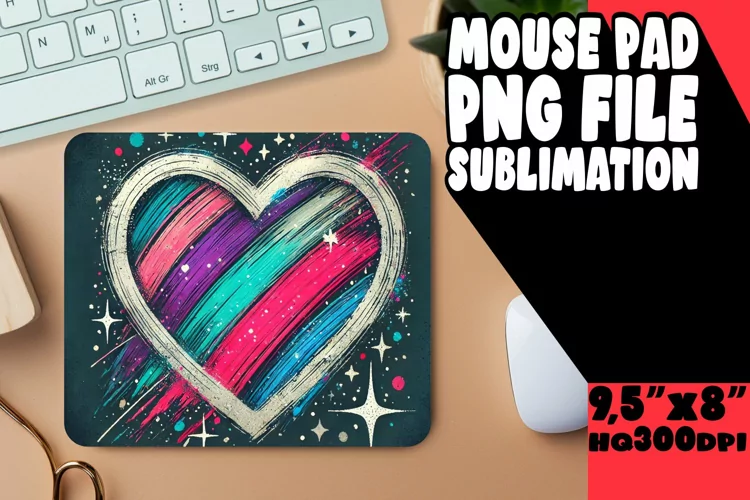 RADIANT mouse mat Sublimation Ideas, Heart
