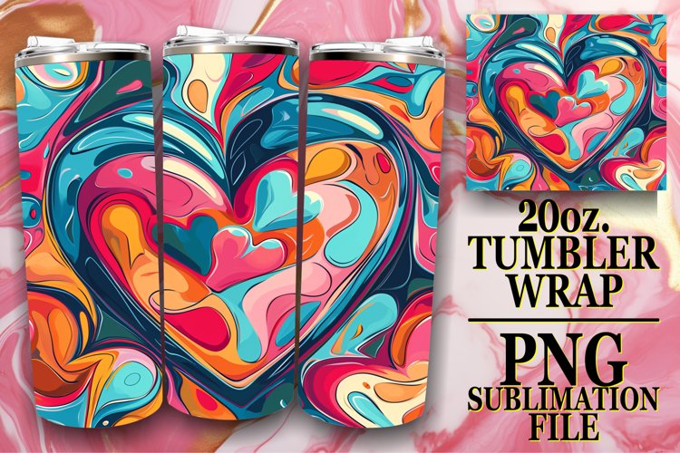 Romantic Love Sublimation Tumbler Wrap