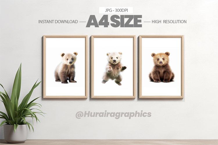 Safari Animal Wall Art - 03 Variations example image 1