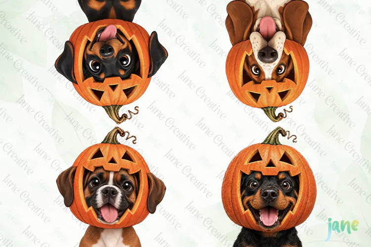 Cute Halloween Dog Clipart
