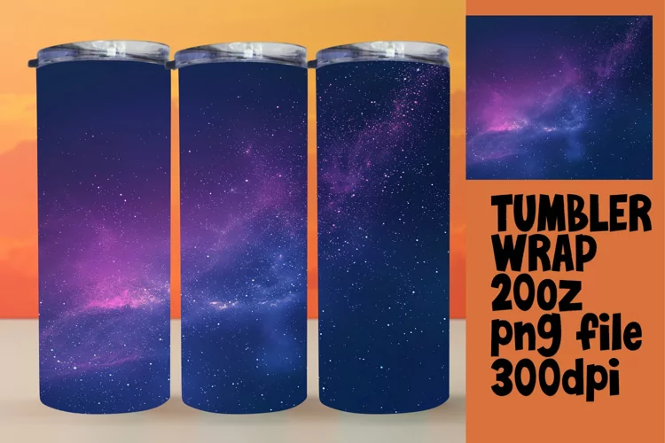 Stunning Gradient Pattern Tumbler Wrap for Sublimation 20oz