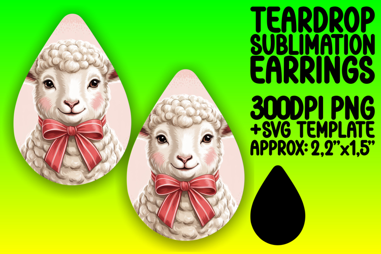 Elegant Teardrop Earrings PNG Artwork , Valenines Animals