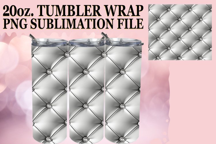 Quilted Patterned Texture Tumbler Sublimation, 20oz example image 1
