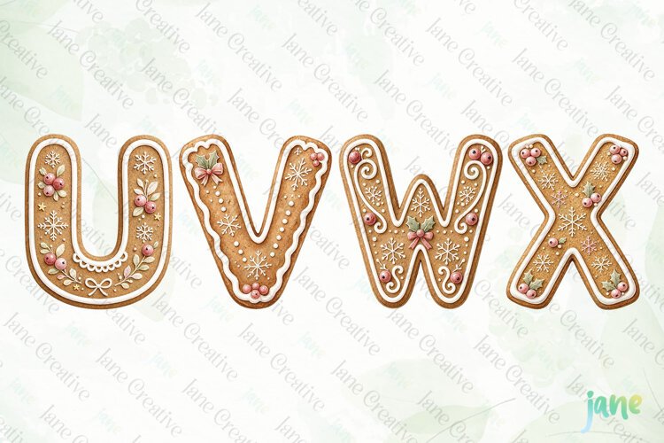 Cookie Letters Clipart example image 1