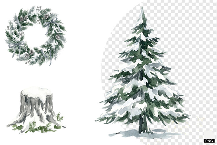 Winter Nature Escape Clipart example image 1