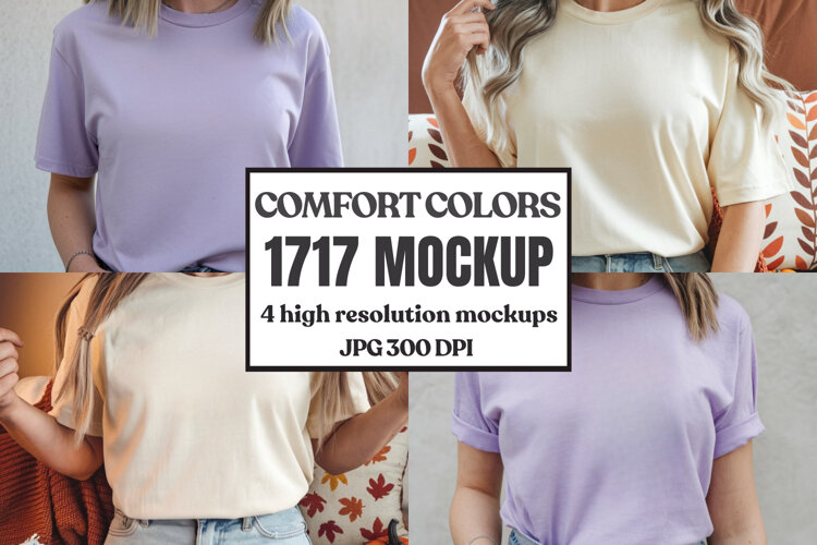 Comfort Colors 1717 T-Shirt mockup , CC 1717 example image 1