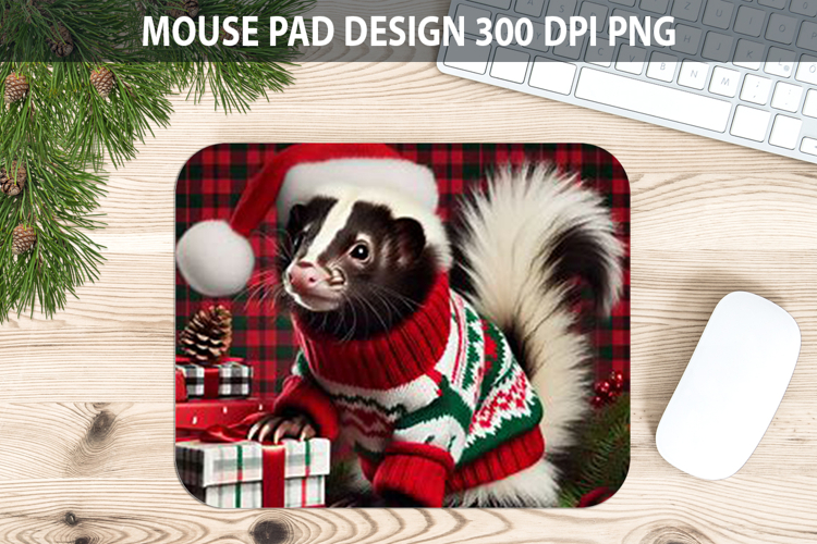 Christmas Beaver Pad Sublimation - Animal PNG Design