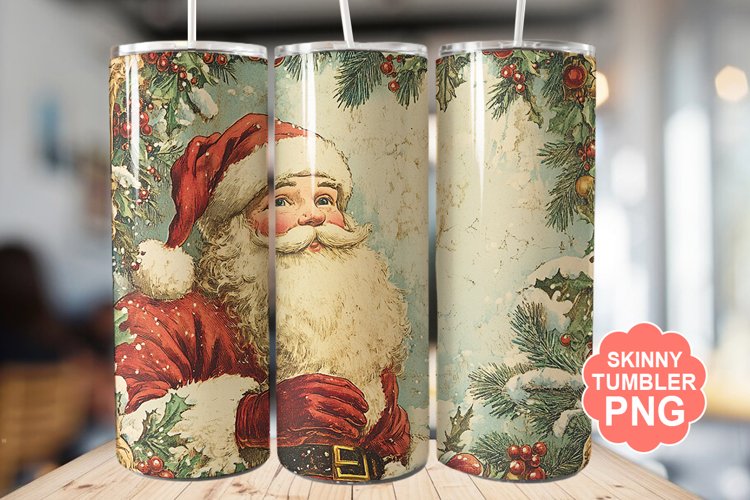 Santa Christmas Tumbler | Christmas Tumbler Wrap