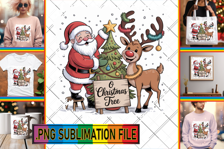 Whimsical TSHIRT Gift Ideas PNG, Funny Santa