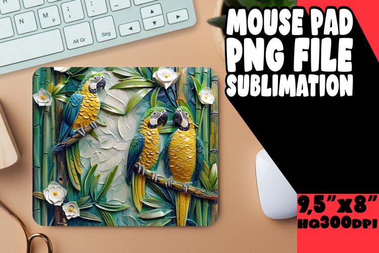 Vibrant Floral 3D Design Mouse Pad