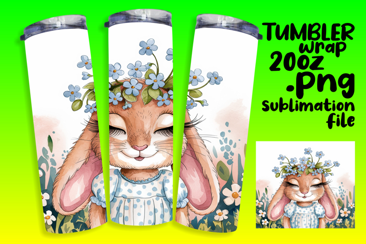 SOPHISTICATED 20oz Tumbler PNG , Cute Bunny