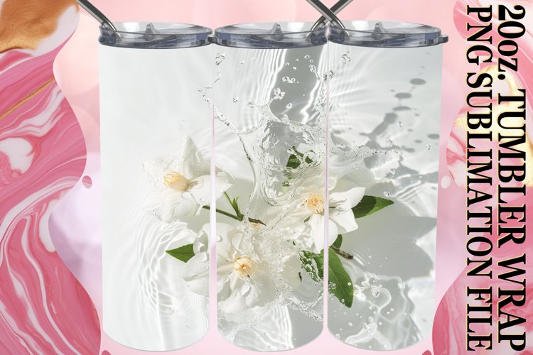 Blossom Bliss: 20oz Tumbler Sublimation Splash example image 1