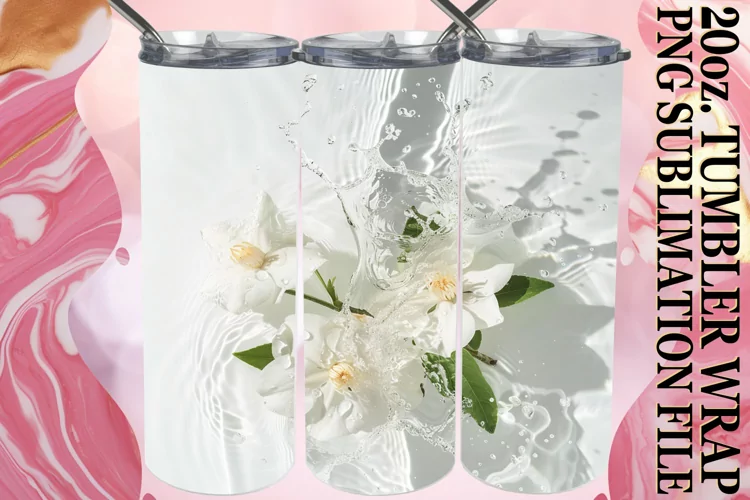 Blossom Bliss: 20oz Tumbler Sublimation Splash