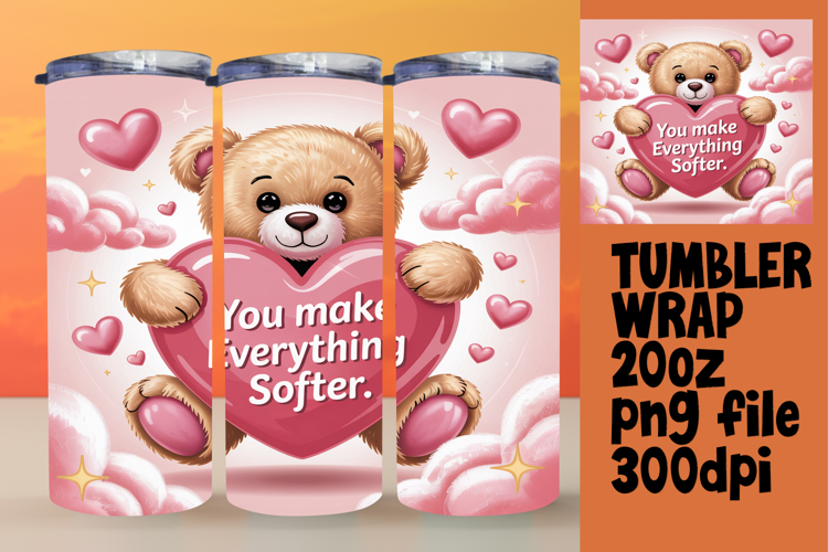 RICH 20oz Tumbler Template for Gifts , Valentines Day