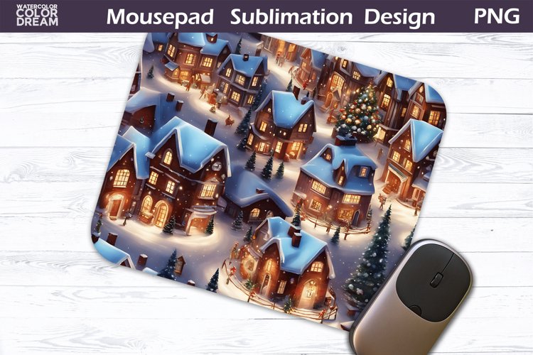 Christmas MousePad Sublimation | Winter MousePad example image 1