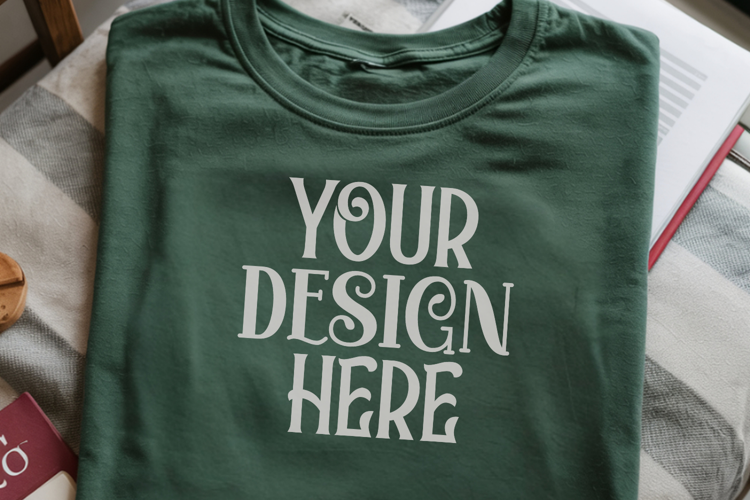 Moss Comfort Colors 1717 Christmas Mockup, CC 1717Comfort Co