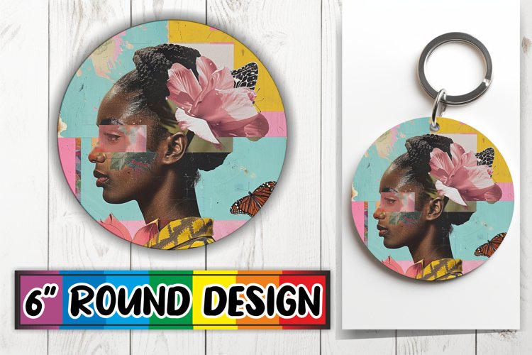 Tumbler Black Woman Artistic Abstract Wrap Sublimation PNG example image 1