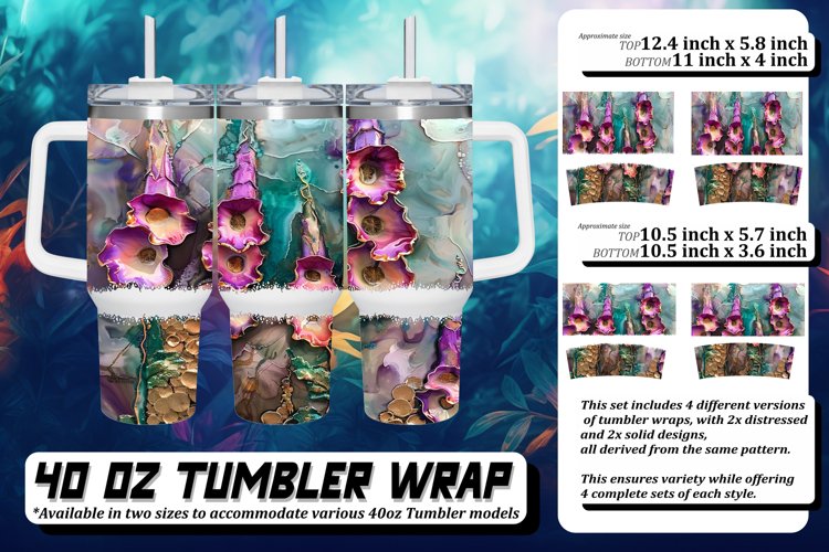 Summer Symphony: Pattern Sublimation Delight 40oz example image 1