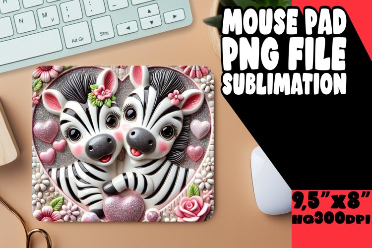 Whimsical Mouse Pad Design Sublimation, Sweet Animals example image 1