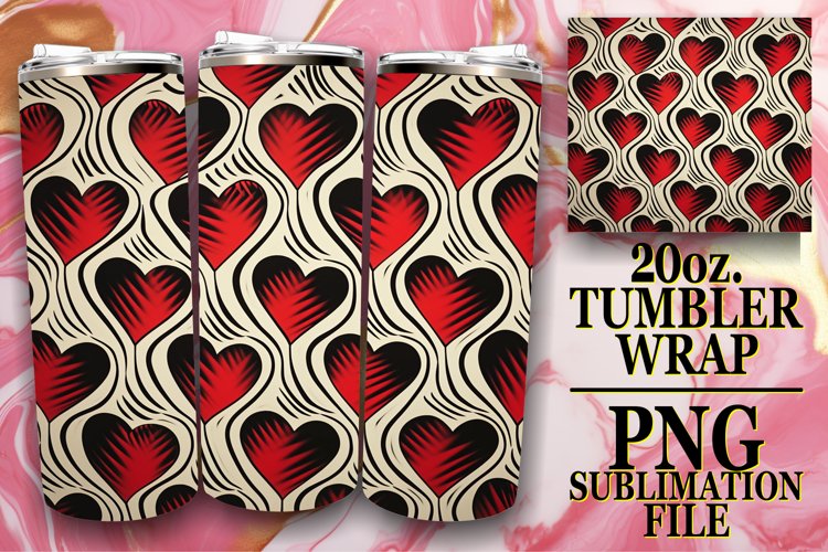 Heartfelt Sublimation Tumbler Wrap example image 1