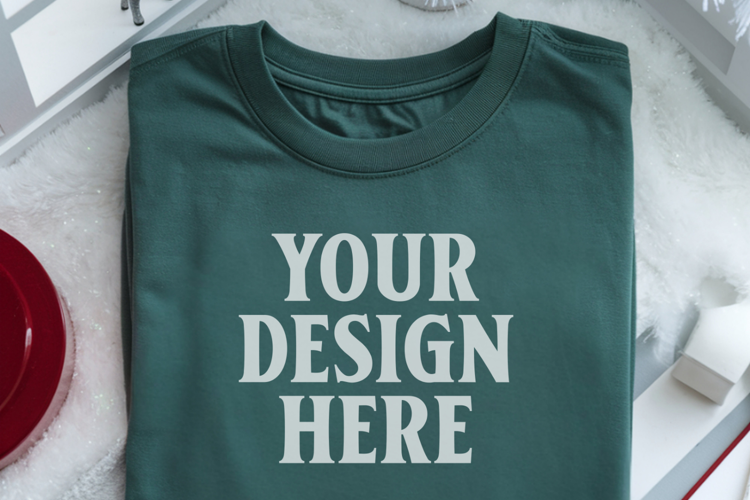 Moss Christmas Comfort Colors 1717 Mockups, CC 1717 m