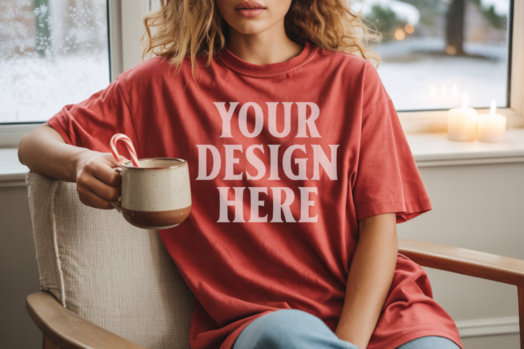 Chili Christmas Comfort Colors 1717 T-shirt Mockup