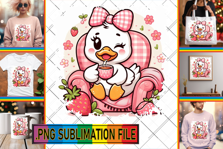 Bright TOTE BAG Designs PNG, Cute Goose