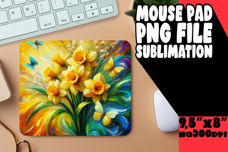BLISSFUL desk MAT Playful Design, Flowers example image 1