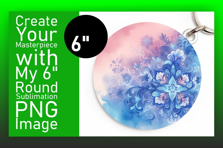 Stylish Circle Design Keychain PNG , Watercolor Patter