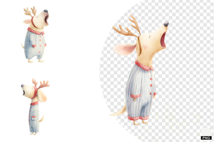 Christmas Dog Clipart example image 1