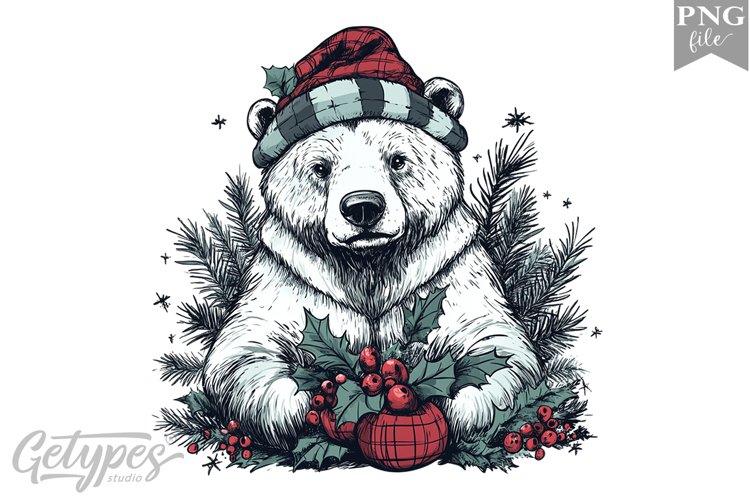 Christmas Bear Clipart Image 7