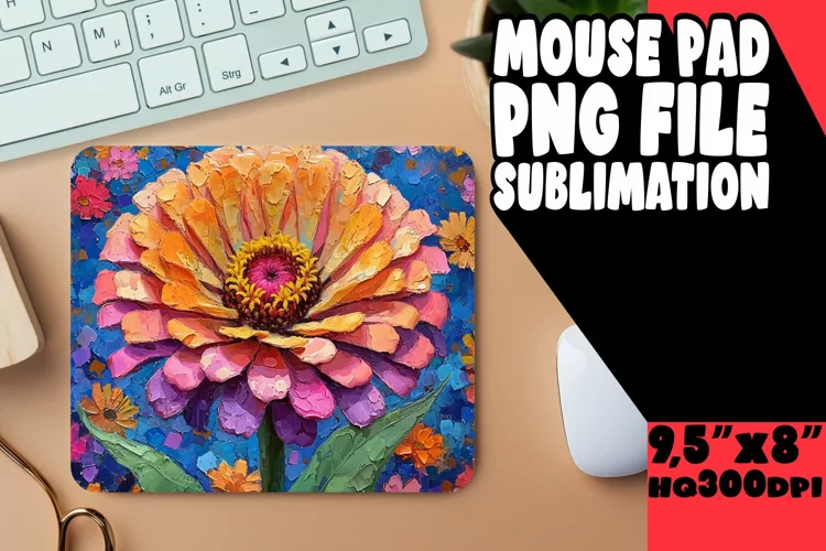 Floral Essence: Flower Pattern Mouse Pad