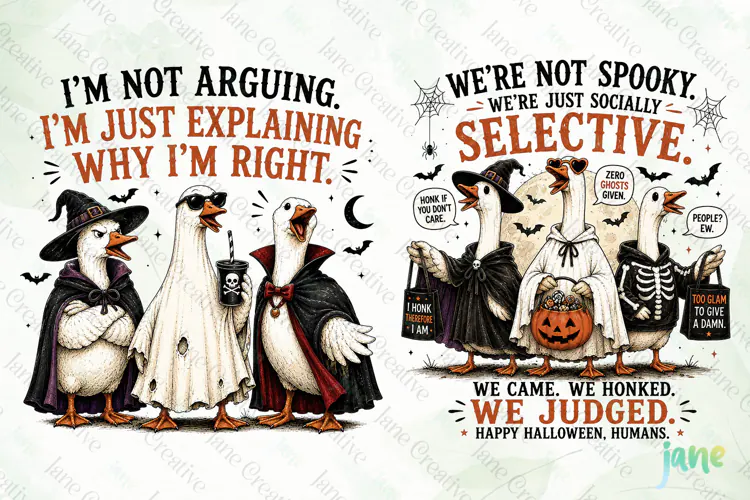 Funny Halloween Goose Clipart