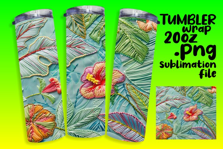 Colorful Embroidered Pattern Sublimation Wrap example image 1