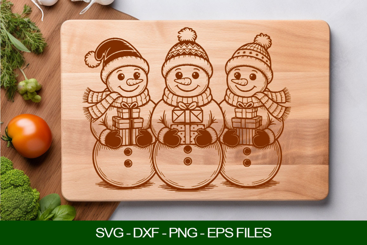 Christmas Snowman Svg Image 3