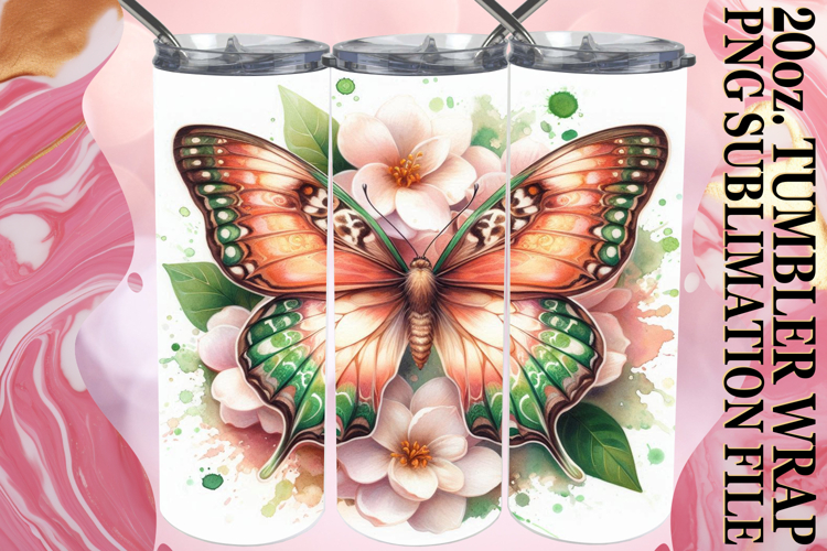 GIFT OF CHEER 20oz TUMBLER WRAP, Butterfly