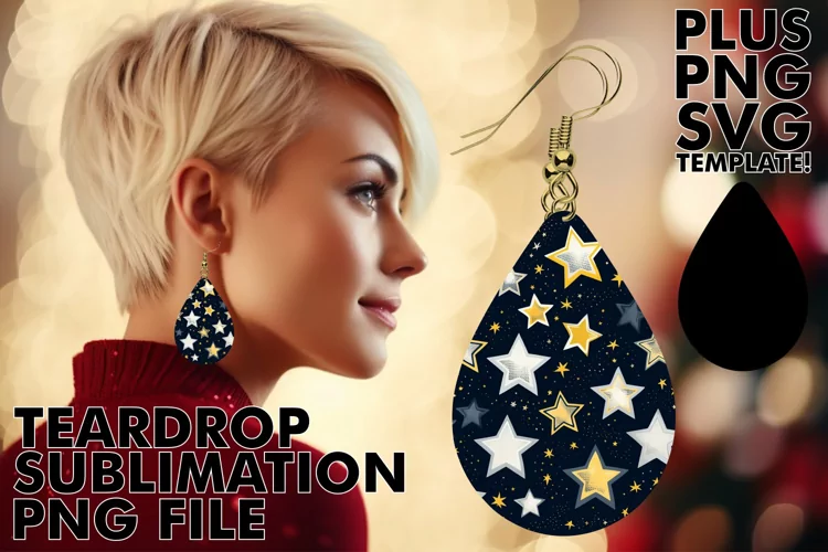 Shimmering Starbursts: Luxury Star Pattern Earrings