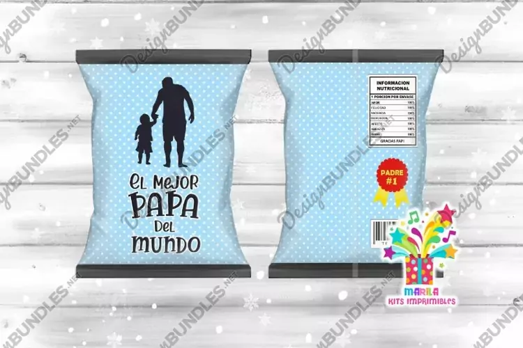 El mejor papa del mundo Chip Bag / dia del padre chip bag #3