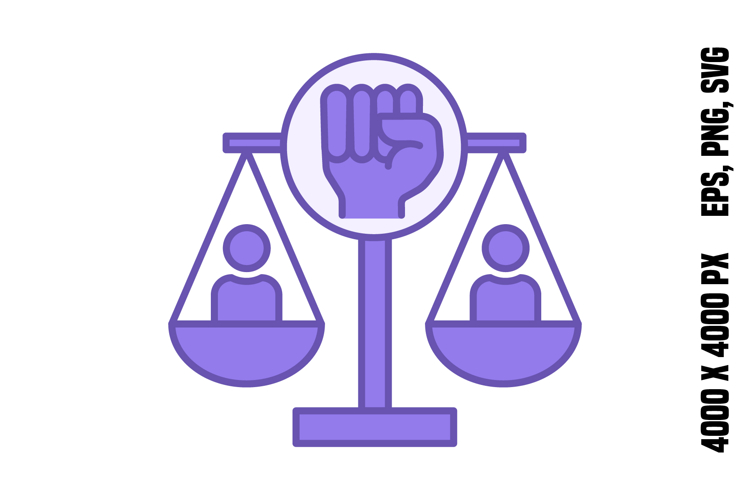 Colored Freedom and Dignity Icon