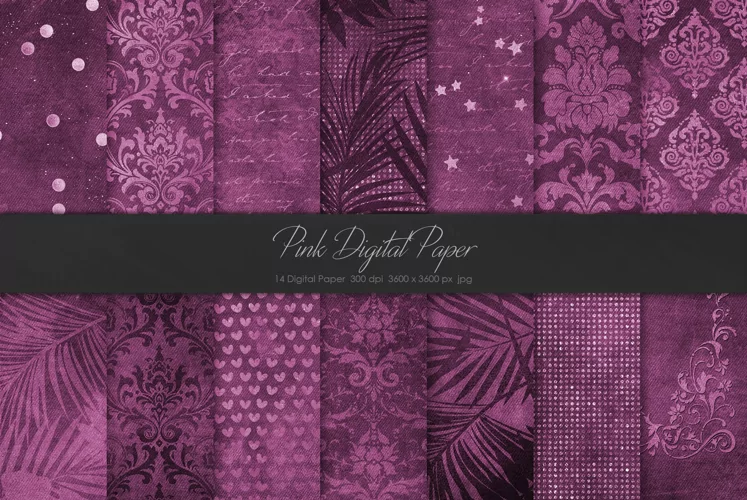 Valentines Pink Digital Paper