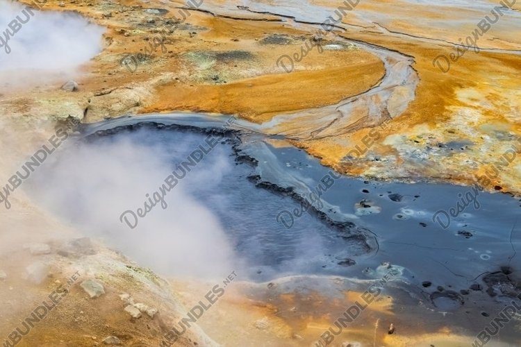 Colorful sulphur fields on iceland example image 1